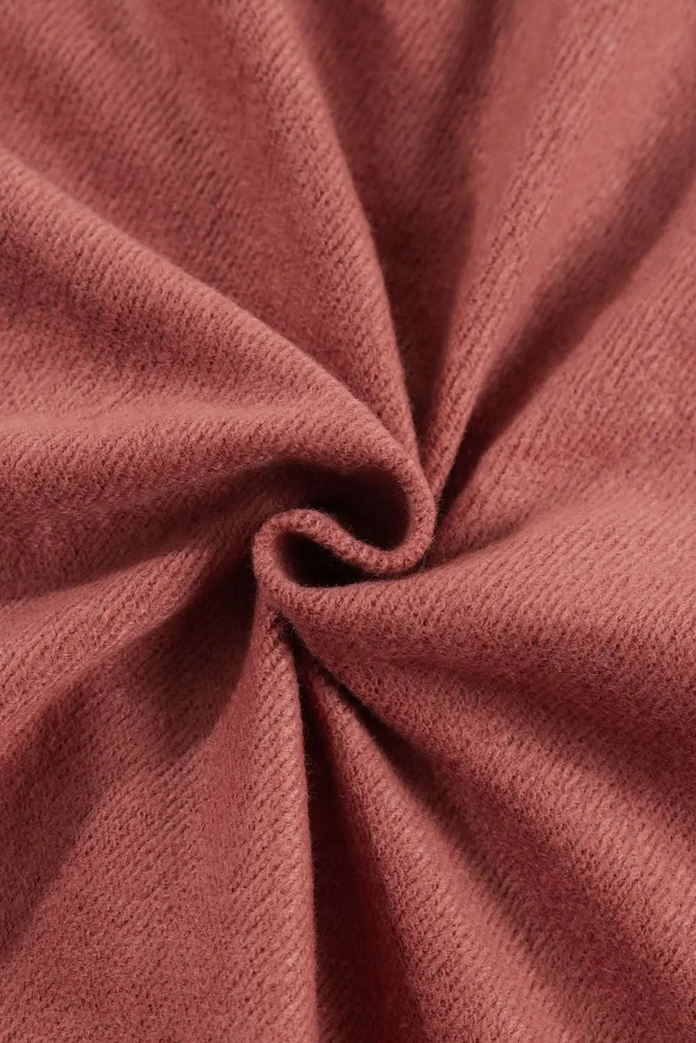 Brown Fleece Lined Zip Up Stand Collar Thumbhole Sleeve Sweatshirt - Love Salve